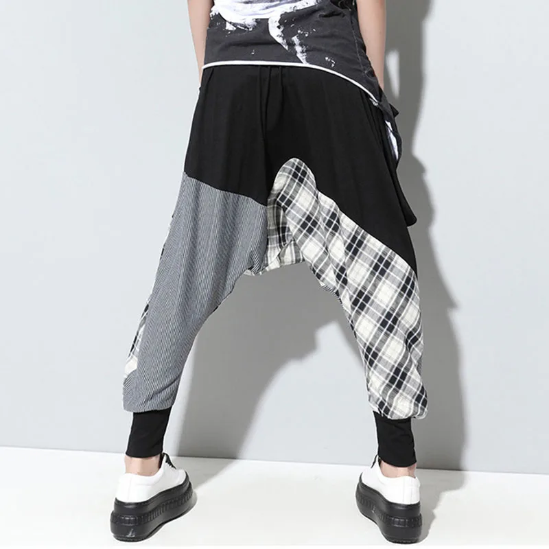 

Женские сетчатые штаны-шаровары с прострочкой, Свободные повседневные брюки