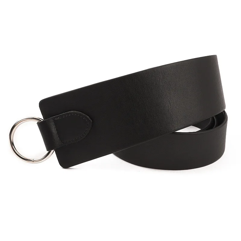 

2020 New Wide Leather Corset Belt Female Tie Obi Thin Red Black Bow Leisure Belts for Lady Wedding Dress Waistband Women's Belts