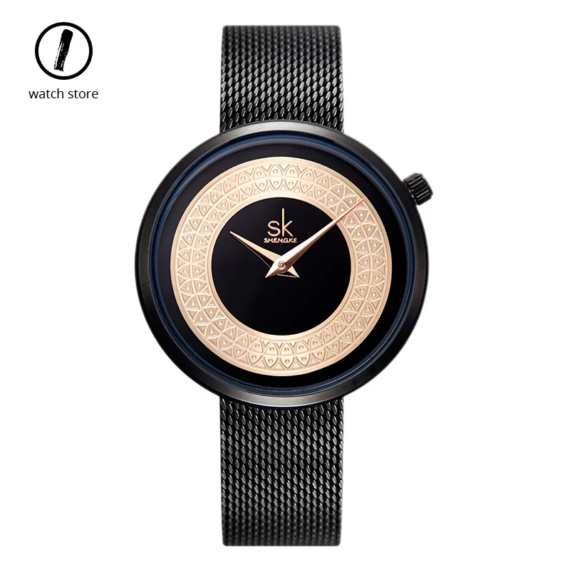 Модные дизайнерские женские часы Sk с текстурой рыбы роскошные Брендовые