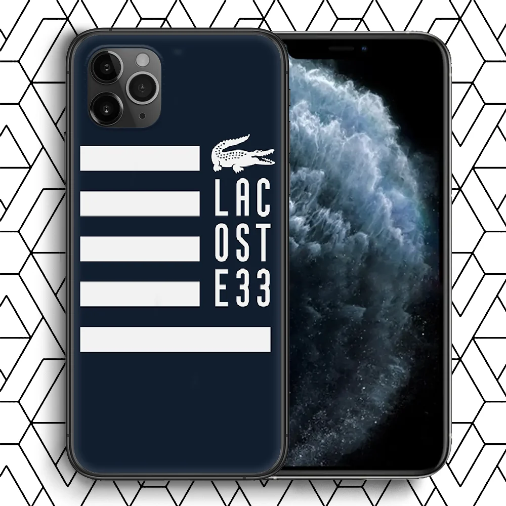 

French Luxury Brands LACOETE Phone Case For IPhone 4 4s 5 5S SE 5C 6 6S 7 8 Plus X XS XR 11 12 Mini Pro Max 2020 Black Etui Tpu