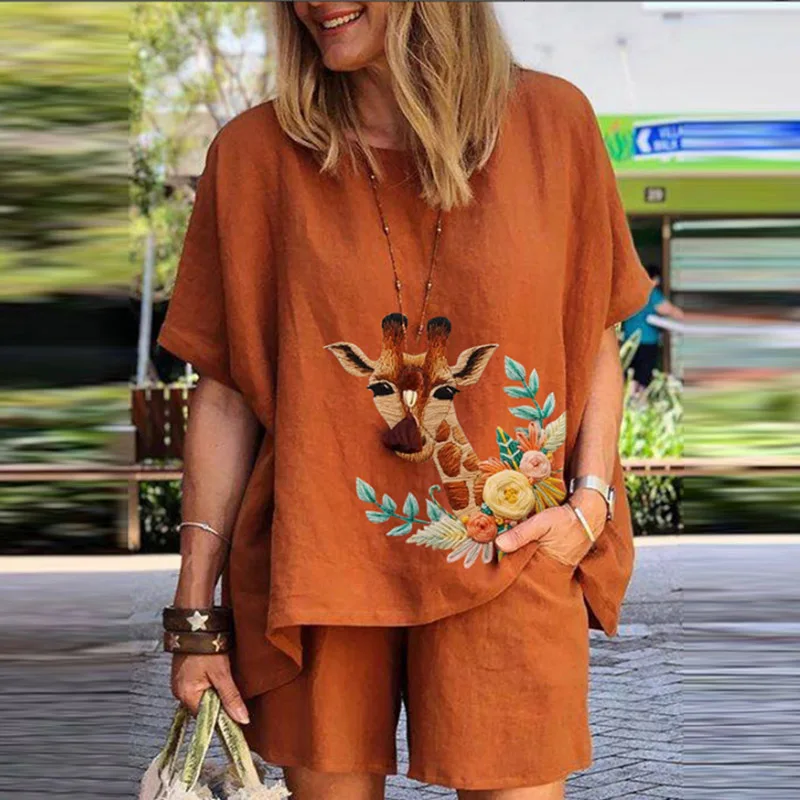 

Summer Vintage Butterfly Printed Blouses Shirts Fashion Casual Short Sleeve Pullover Tops Women O Neck Pattern Blusas Streetwear