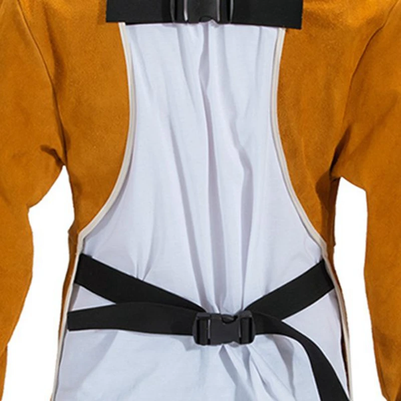 Promotion! 85CM Welding Apron with Sleeves Leather Welder Cowhide and Refractory Adjustable Size |