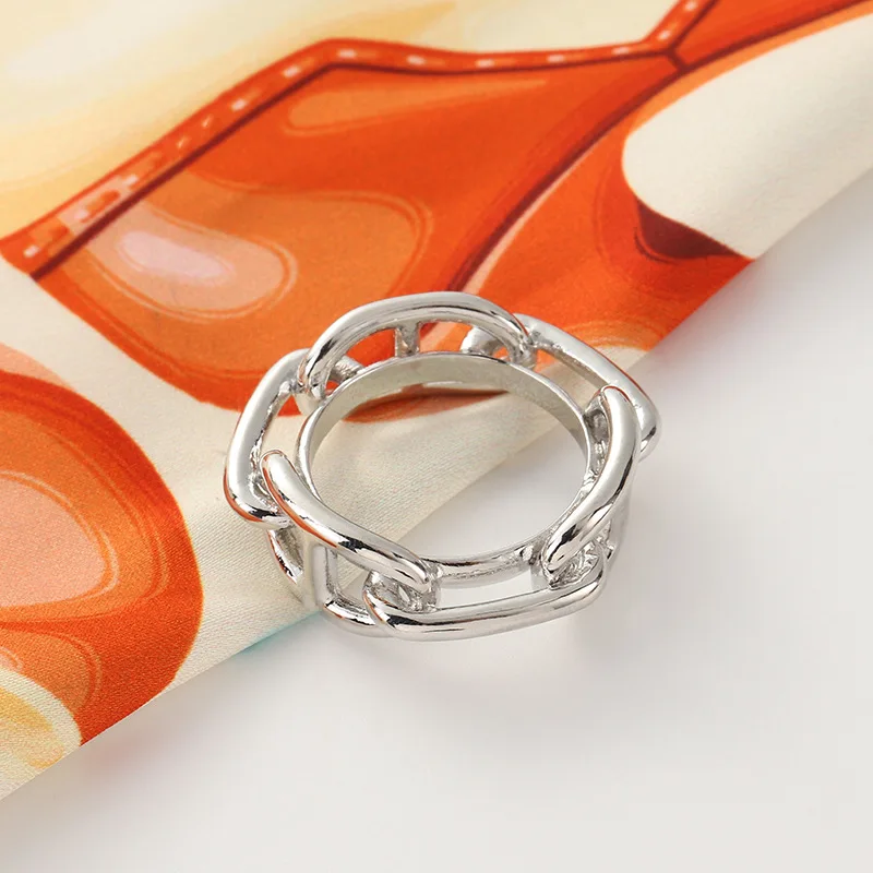 2021 новый дизайн круглая цепь шелковый шарф металлические пряжки длинный шейный