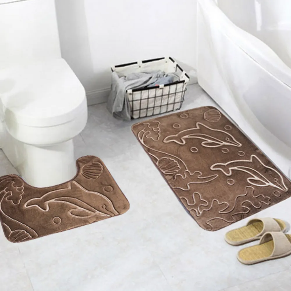 Нескользящий коврик для ванной комнаты прочный душа туалета 3D напольный с