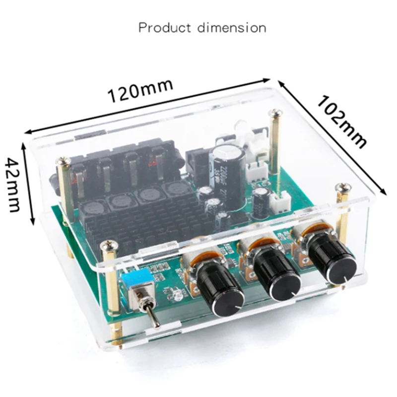 

XH-M570 TDA3116D2 Digital Power Amplifier Board 2X80W High-Power Dual-Channel Audio Amplifier Module