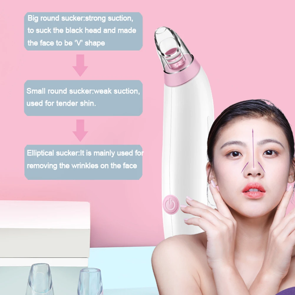 Blackhead Remover Face Deep Nose Cleaner T Zone Pore Acne Pimple Removal Vacuum Suction Facial Beauty Clean Skin Tool