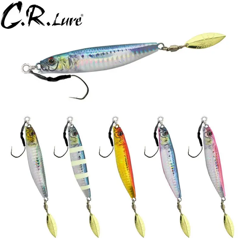 

1pc Metal Jig Fishing Lure Weights 75mm 40g Trolling Hard Bait Bass Fishing Bait Tackle Trout Jigging Lure Jigs Saltwater Lures