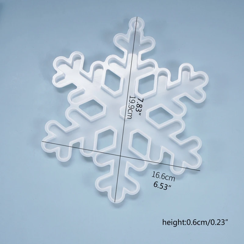 

13MC DIY Christmas Snowflake Listed Pendant Casting Silicone Mould Crafts Jewelry Making Tool Crystal Epoxy Resin Mold