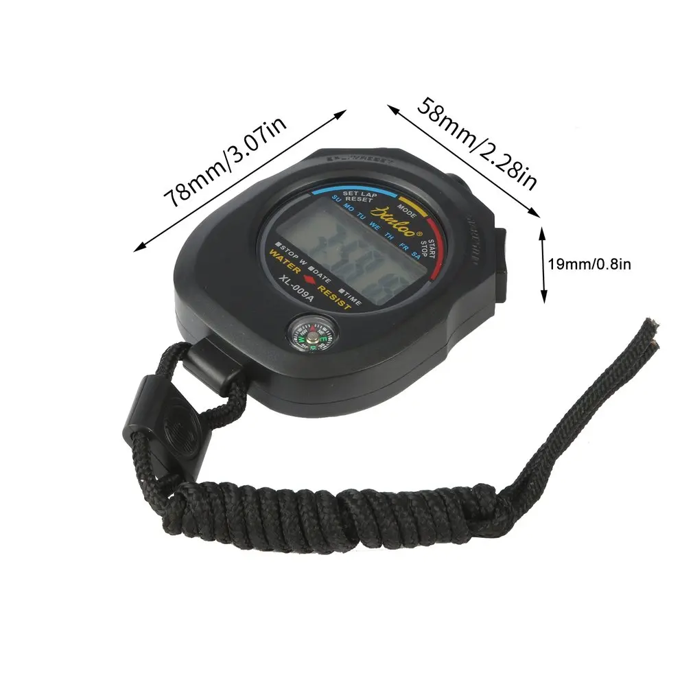 

Sports Stopwatch Professional Handheld Digital LCD Sports Stopwatch Chronograph Counter Timer with Strap Hot Sale