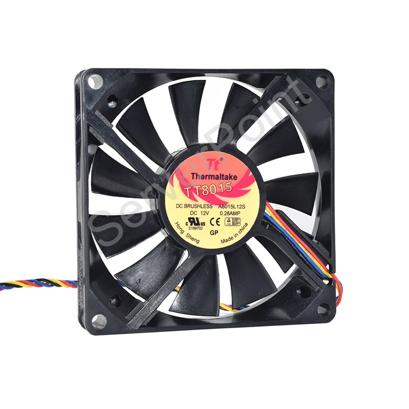 

FOR TT A8015L12S 8015 8CM 4PIN PWM 12V 0.28A cooling fan