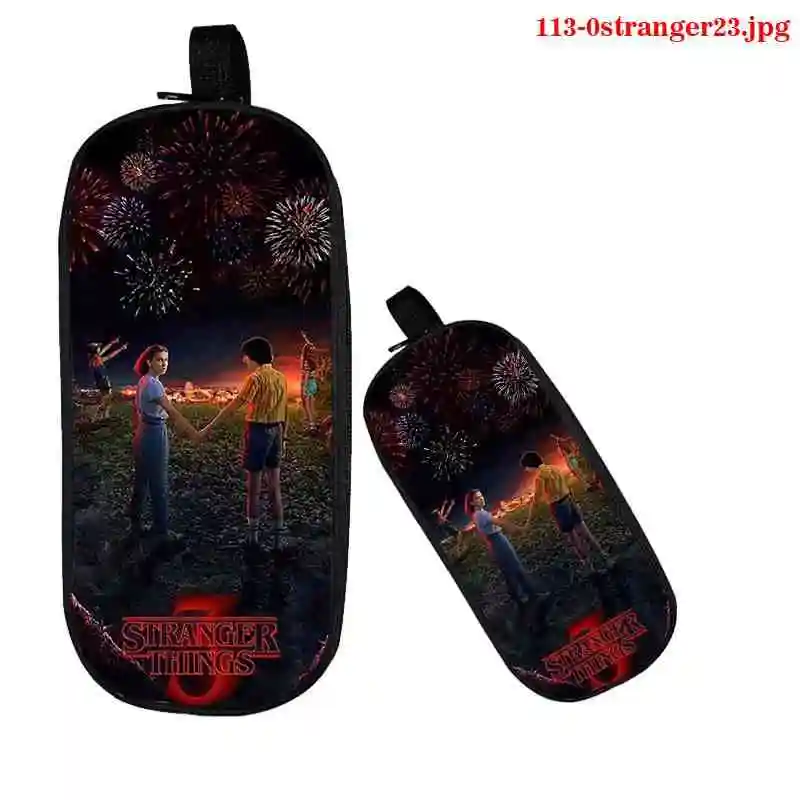 

Stranger Things New fashion Pencil case kids PEN BAGS school bag men's travel bags large capacity penbagbackpack bag anime