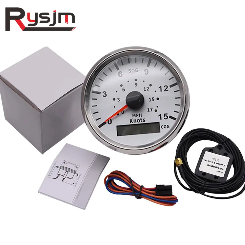 GPS счетчик скорости для мотоциклов Универсальный датчик лодок 9 32 В 85 мм 0 17 миль/ч