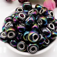 10pcs large hole european beads spacer bead fit for pandora bracelet earrings necklace hair beads for jewelry making diy bead