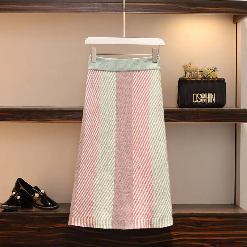 

2 Sets Women Sweaters High Quality Autumn Winter top+skirt Soft Pullover 2020 Warm Female Outwear Cartoons Fashion Sweater Suits