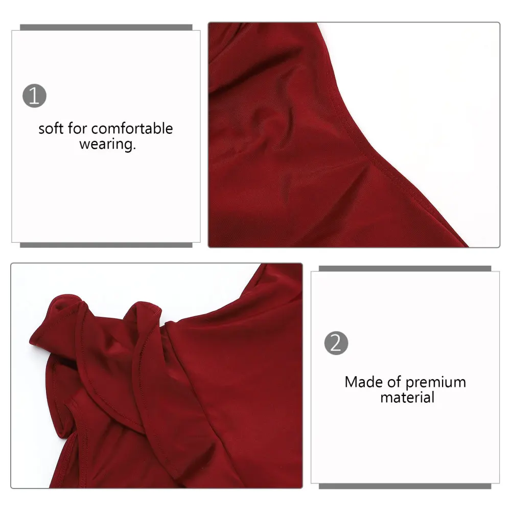 

1pc Swimsuit Sexy One-Piece Ruffled Swimwear Backless Beach Wear for