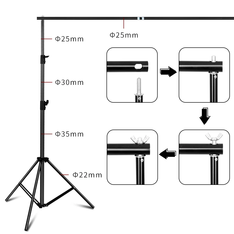 Фотография 3X7 м фоновый фон подставка система поддержки Комплект для фотостудии