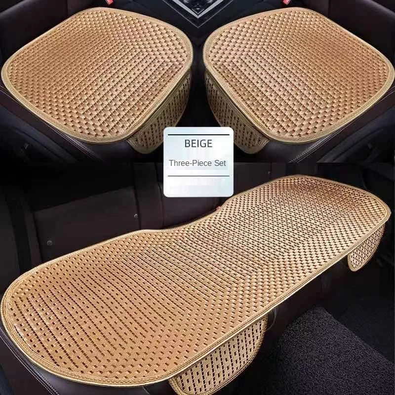 

Summer Car Seat Cover Breathable Ice Silk Four Seasons Car Seat Cushion Protector Pad Front Pad Fit for Most Cars