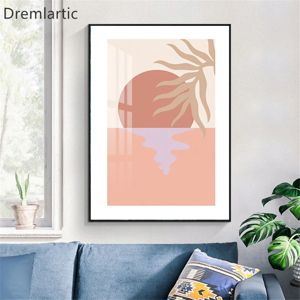 

Retro Sea Scenery Wall Art Canvas Paint Abstract Nordic Posters Minimalist Living Room Decor21-0202-21