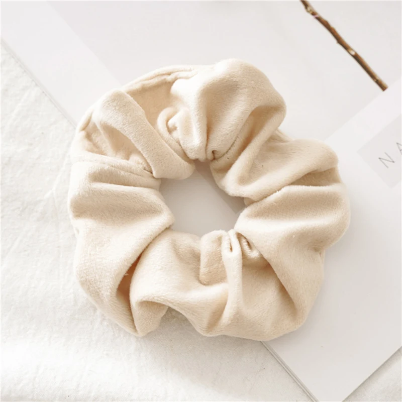 

Velvet Hair Scrunchies Ponytail Holder Hair Tie Elastic Hair Bands Candy Color Hair Accessories Warm Hair Rope Girls Headwear