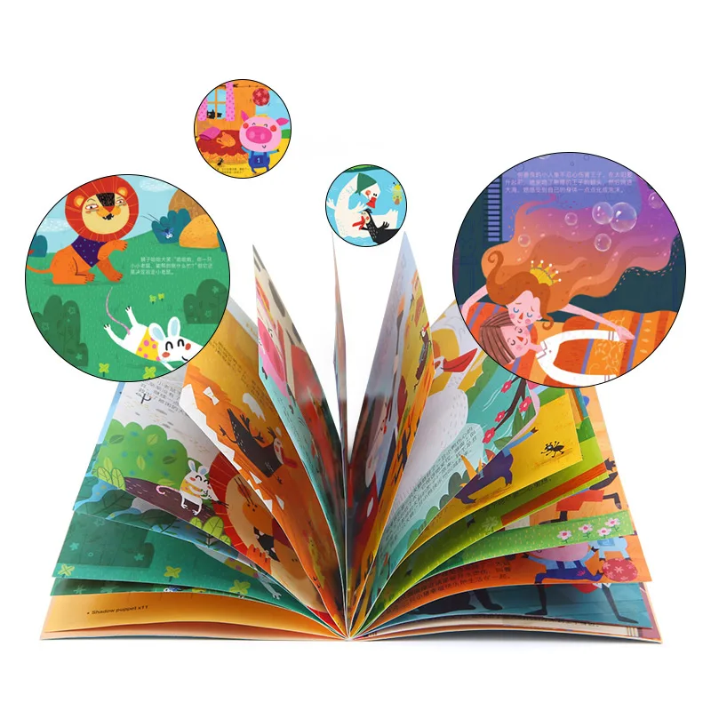 

Children's Story Book Projector Flash Light Up Educational Baby Toys For Kids Bed Sleeping Time Game Puppets Theater Set Gift