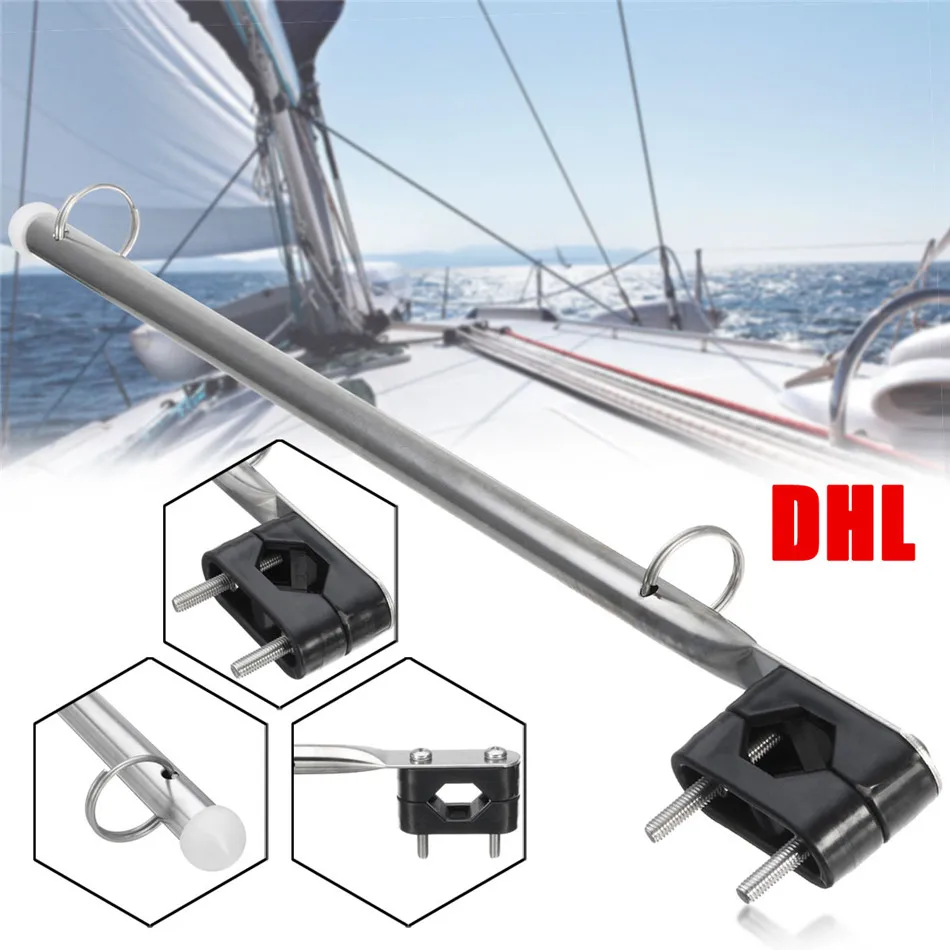Нержавеющая сталь 14 &quotфлаг лодки Полюс Держатель подходит для 7/8&quot 1 &quotRail bergere