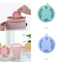 cute cartoon collapsible cup silicone cup drinking portable folding telescopic convenient travel cup