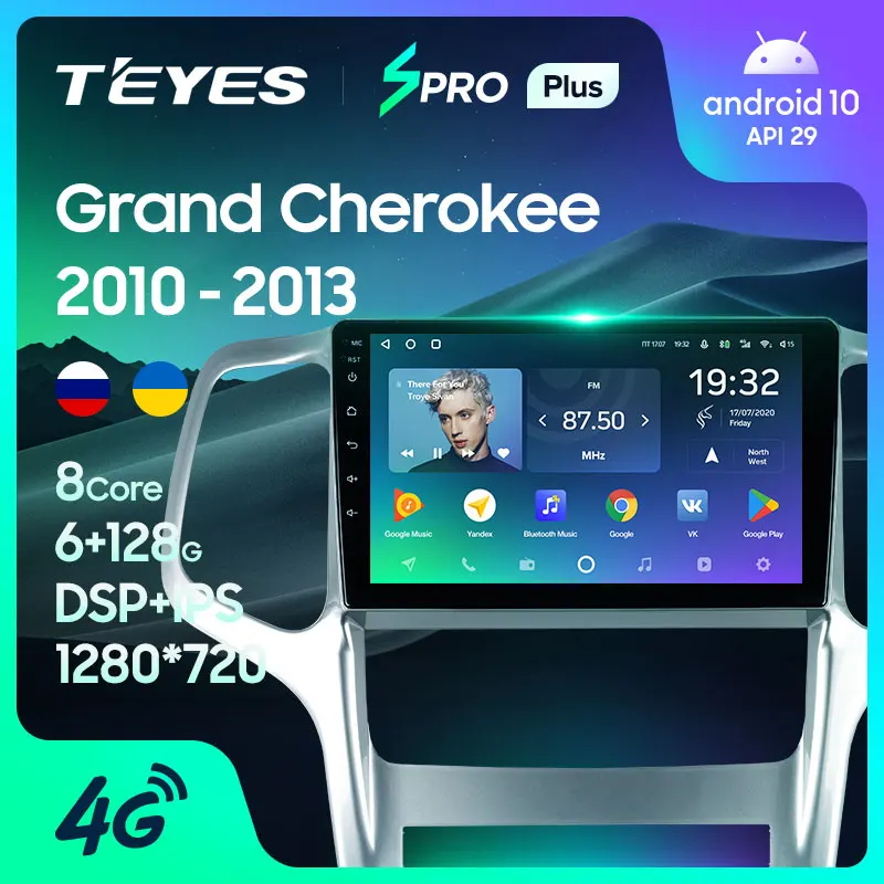 TEYES SPRO Plus Штатная магнитола For Джип Гранд Чероки WK2 Jeep Grand Cherokee 2010 2013 Android 10 до 8 ЯДЕР 4