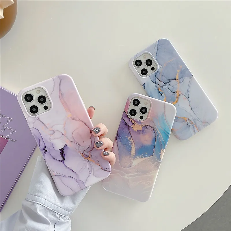 

Crack Matte Marble Phone Case For iphone 13 11 12 Pro XS Max XR X 7 8 Plus SE 2020 Back Cover Silicone Soft TPU Shell