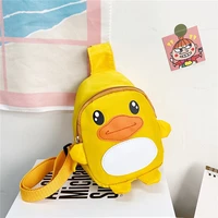 designer bag childrens bag 2021 cartoon duckling slant bag kindergarten baby shoulder bag travel zero wallet cute side bag