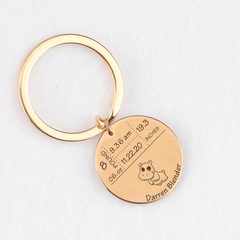Круглый брелок для новорожденных подарок эксклюзивный нового Папы мамы
