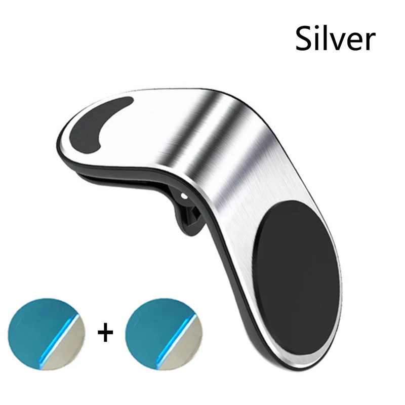 A-Silver Магнитный автомобильный держатель для телефона, держатель на вентиляционное отверстие для автомобиля, магнитный gps держатель для мобильного телефона для iPhone X XS samsung S10 huawei Stander - Цвет: A-Silver