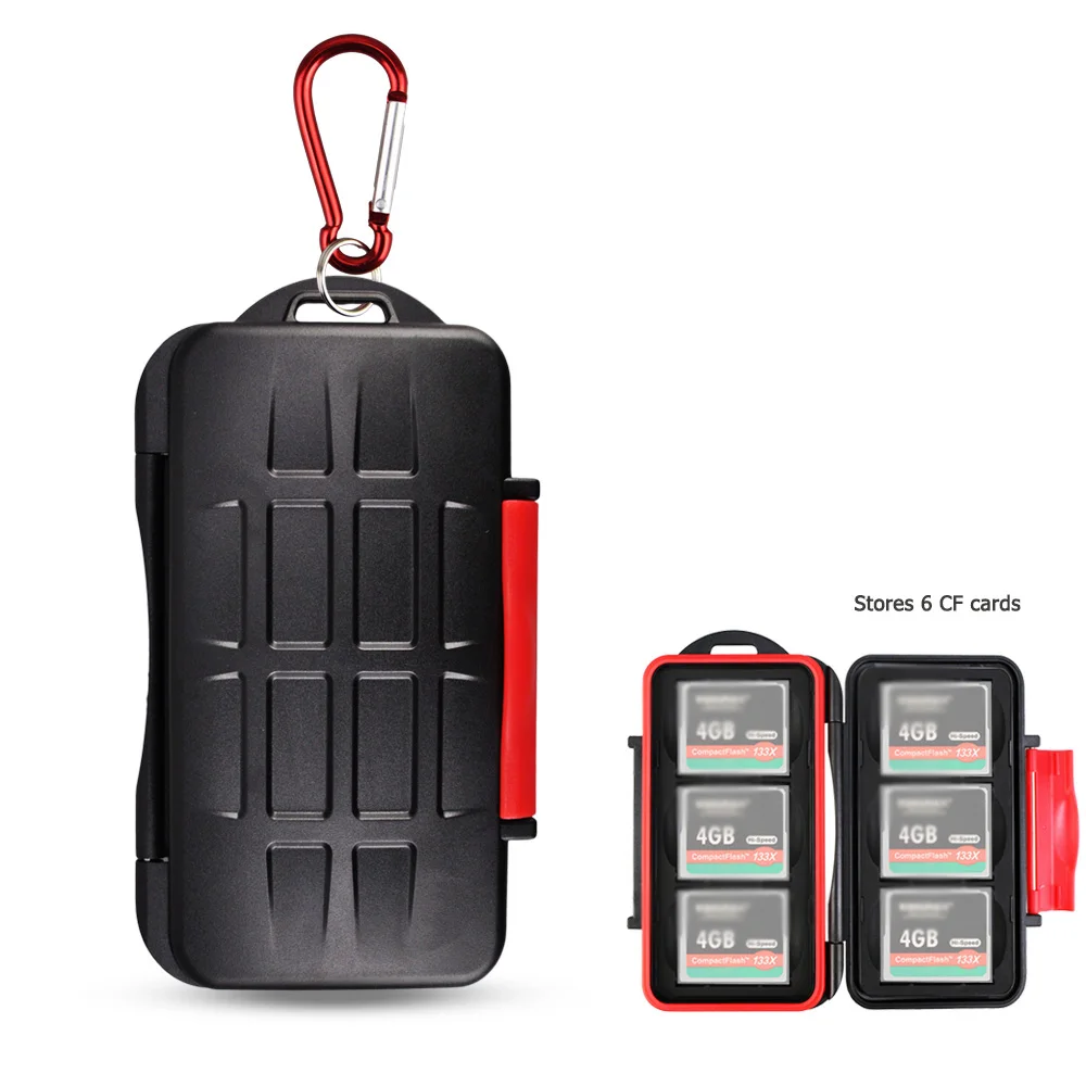 Водостойкий CF чехол для хранения камеры держатель карты памяти Canon 1300d Nikon D5300 Sony