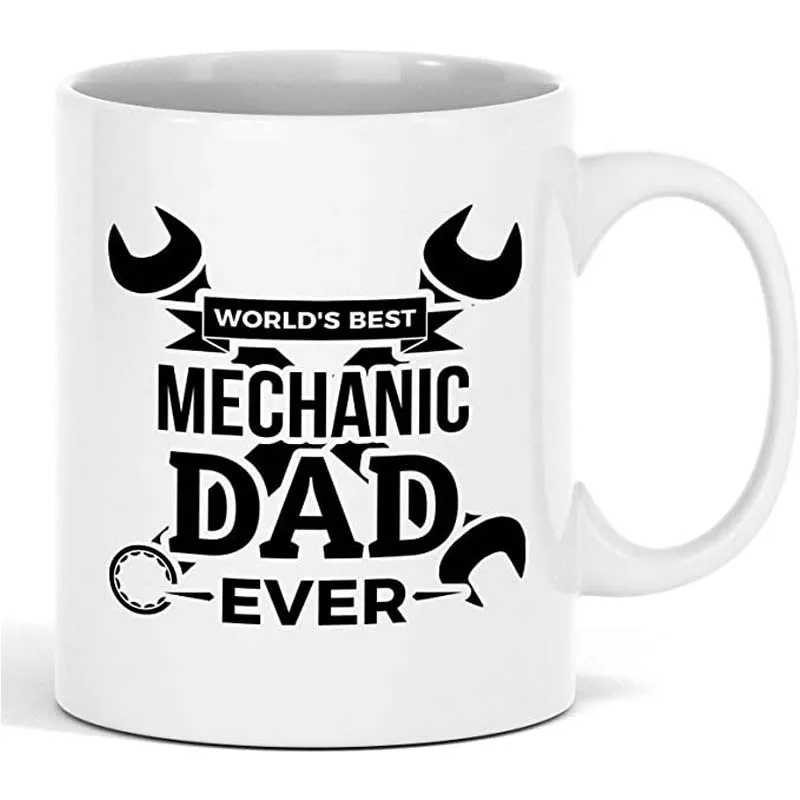 

Лучшая в мире белая кружка Mechanic Dad 11 oz-уникальная необычная керамическая кофейная чашка и подарок-идеальный подарок на Рождество и день рожд...