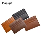 100% натуральная кожа, винтажная идентификационная кредитница, искусственная кожа, разные внешние идентификаторы, маленький тонкий кошелек, Обложка для карт, логотип с именем на заказ