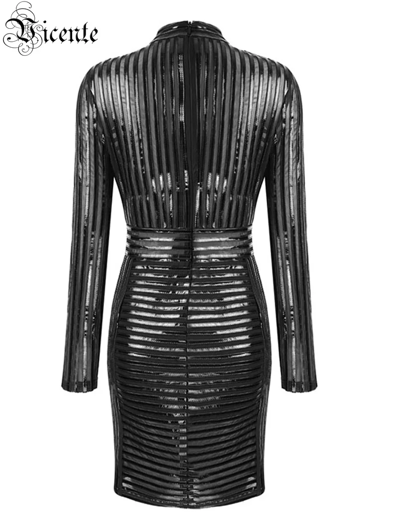 Мини платье в полоску с длинным рукавом мини знаменитостей новинка 2020|mini dress|dress