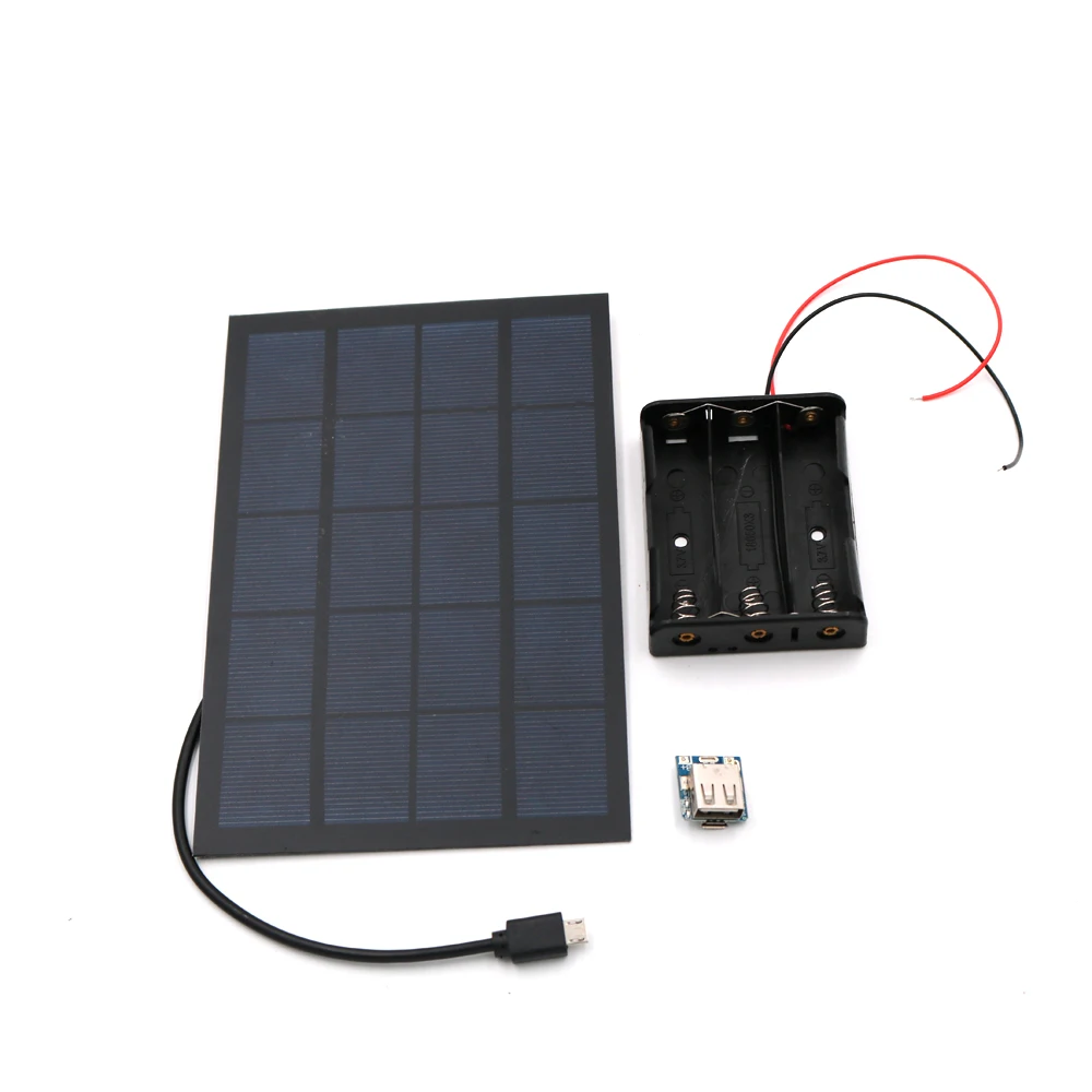 Зарядное устройство на солнечной батарее 2 а с разъемом Micro USB 3 7 в до 5 В 18650