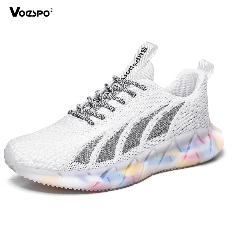 Повседневная светящаяся легкая дышащая мужская обувь на шнуровке износостойкая