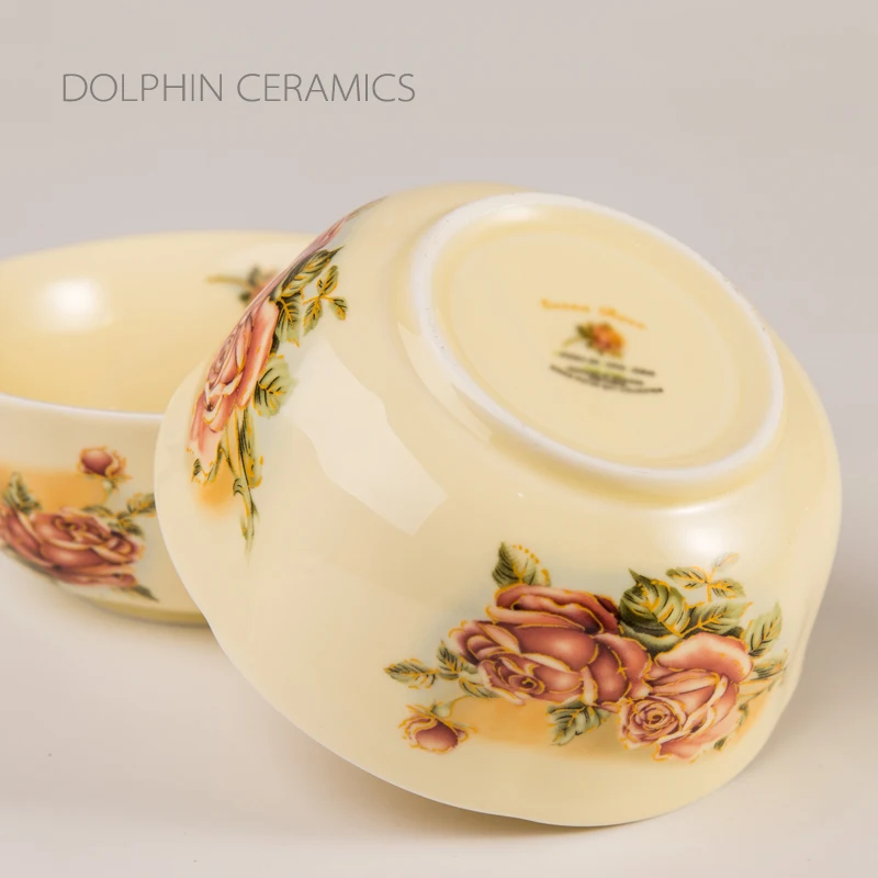 2 шт. 5 дюймов керамические миски Европейский стиль Роза миска для супа Ramen