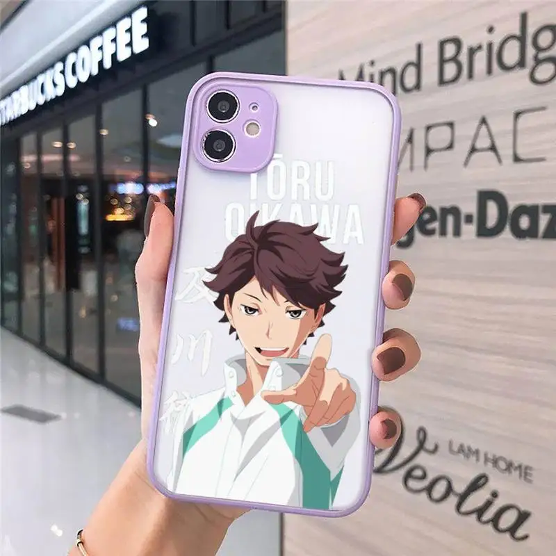 

Haikyuu Oikawa Anime volleyball Phone Cases matte transparent For iphone 7 8 11 12 plus mini x xs xr pro max cover