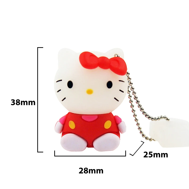 Милый мультяшный usb накопитель hello kitty флешка 64 ГБ 32 usb2.0 флешдрайв 128 МБ флеш карта