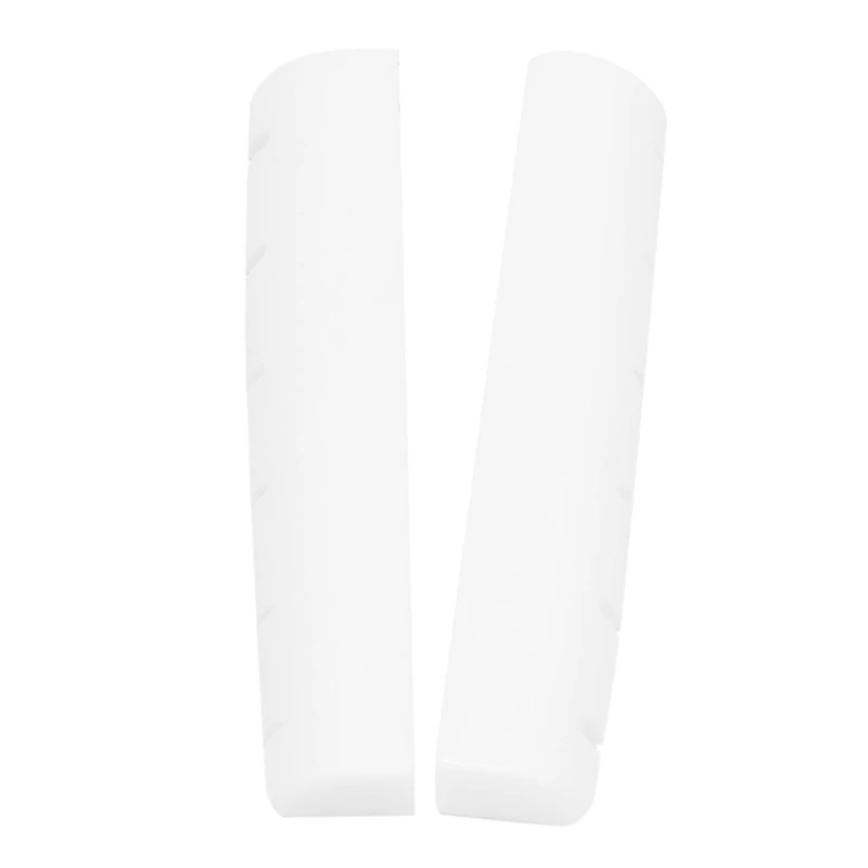 

2 Pcs 6 String Electric Bone Nut Cattle Bone Slotted Replacement (43 X 6mm ,Unbleached)