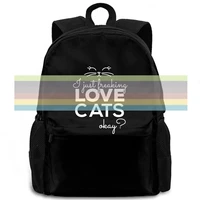 i just freaking love cats okay animal newest print style women men backpack laptop travel school adult student