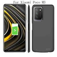 battery charger case for xiaomi poco m3 power bank portable external battery charging cover silm silicone shockproof power case