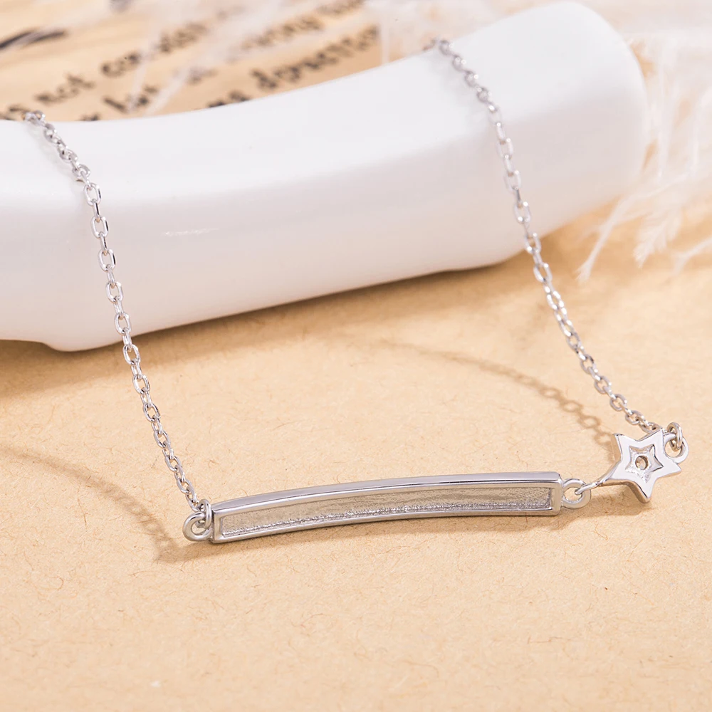 Летние минималистичные женские 925 подлинной стерлингового серебра браслет