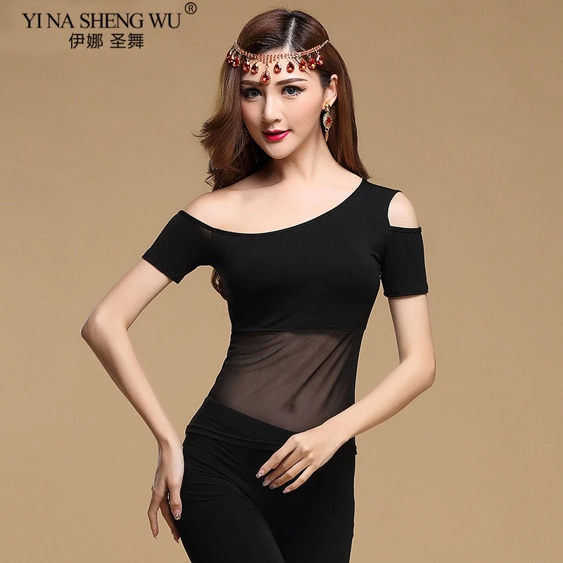 Костюм для танца живота топ сексуальная модель футболка женские асимметричные