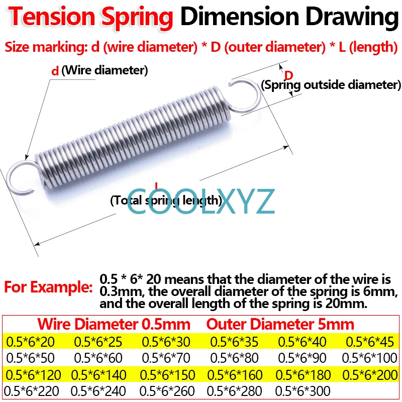 Пружина удлинителя из нержавеющей стали спиральная удлинительная пружина