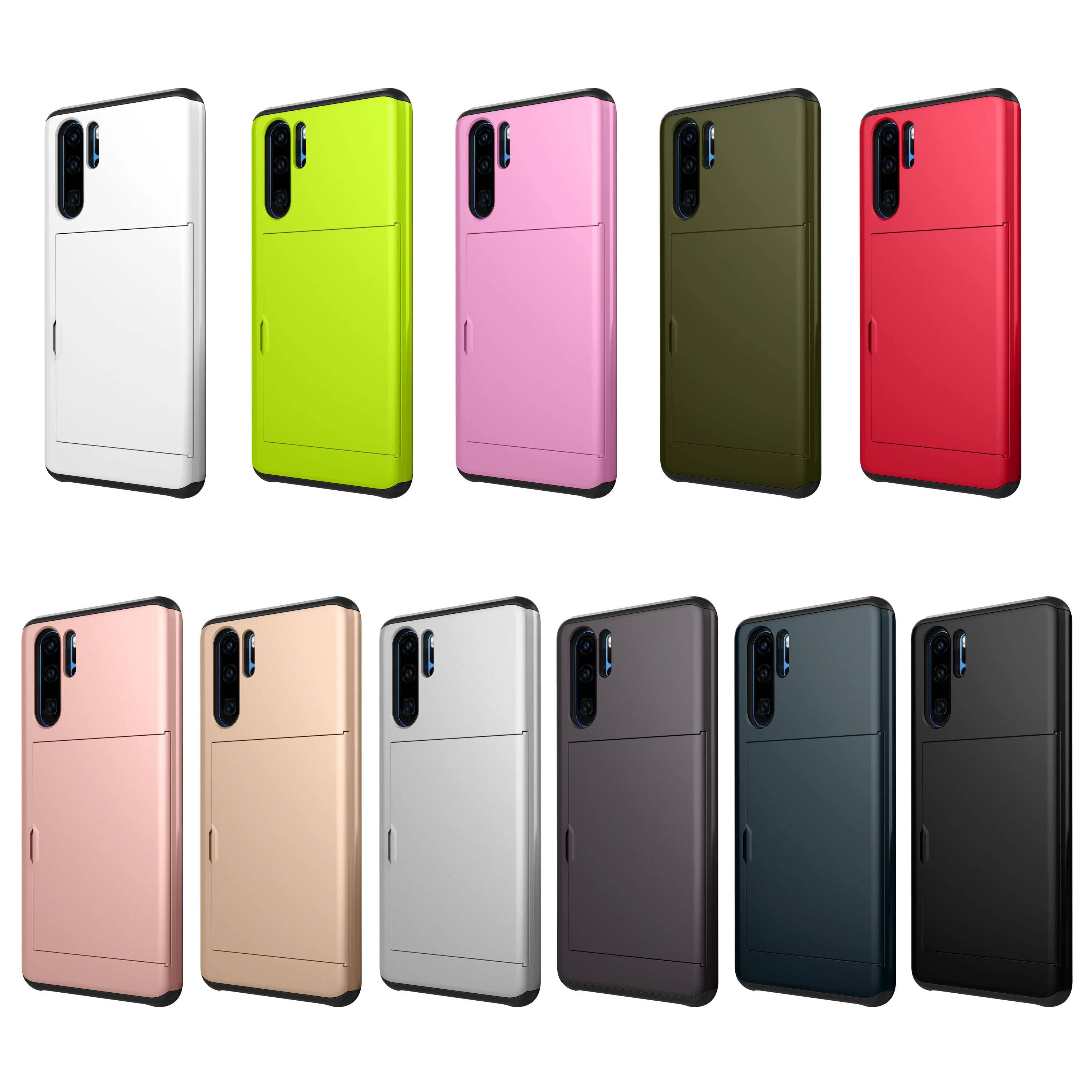 Противоударный чехол из ТПУ для HuaweiP30 Pro с отделениями кредитных
