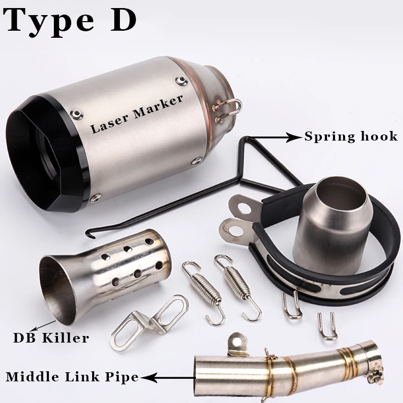 

Motorcycle Exhaust Muffler Modified DB Killer Escape Moto Middle Link Pipe Slip on For YAMAHA R6 2006-2013 2014 2015 2016 YZF-R6