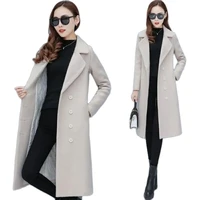 woolen coat women 2021 new autumn winter korean style temperament trendy wild mid length slim slimming woolen jacket m299