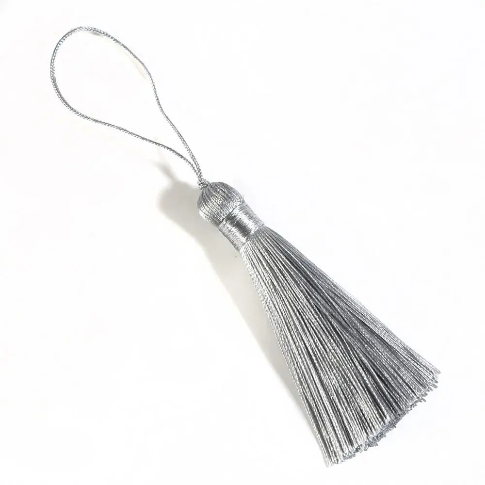 light gray 8 см+ 8 см шнур кисточкой для DIY нитяная занавеска висячая подвеска автомобиль сумка Украшение дома швейная поставка - Цвет: light gray
